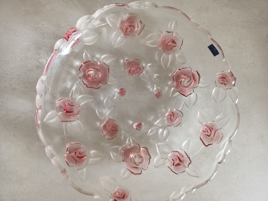 Тортивниця, фруктовниця із богемського скла