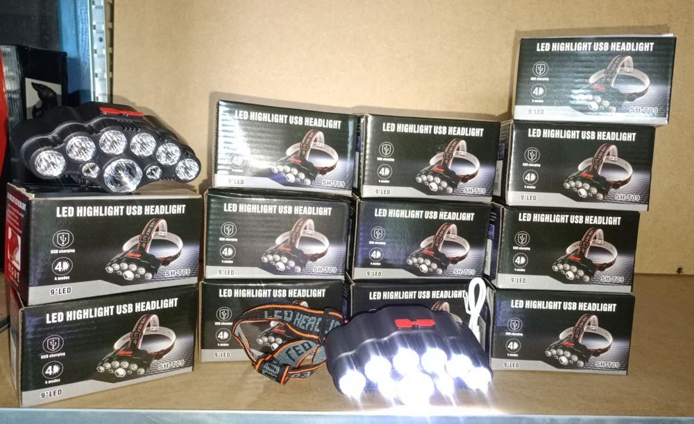 Latarka czołowa 9 Led