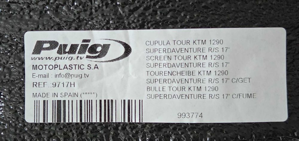 Pára-brisa alto Touring - Viseira PUIG para KTM 1290 Superadventure