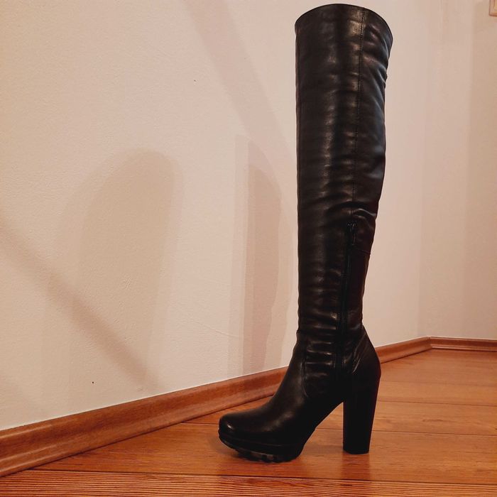 Buty kozaki skóra naturalna rozmiar 37