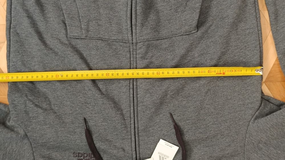 NOWA Bluza męska z kapturem rozpinana ADIDAS ESSENTIALS roziar M