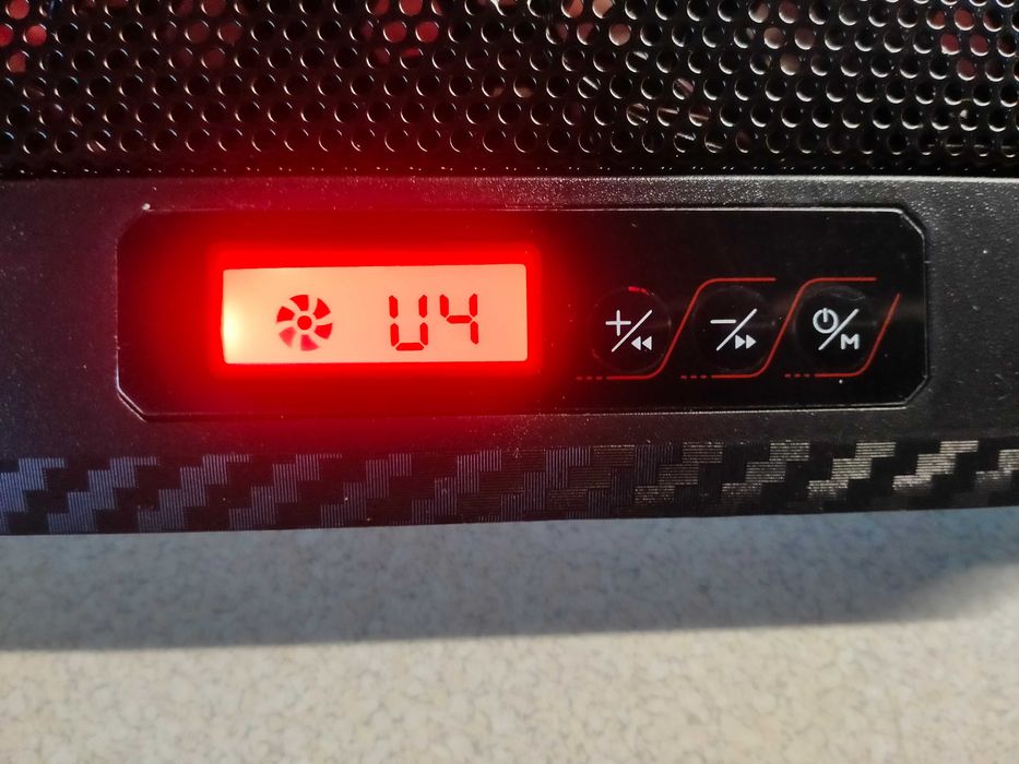 Podstawka Chłodząca pod Laptopa do 17' Gamingowa-Duża-LED-HUB-2xUSB