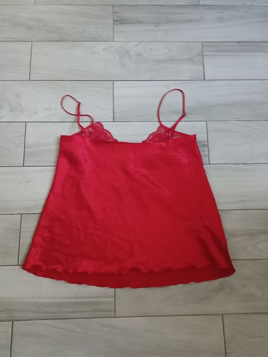 Koszulka koronka Góra do spania 2xl xxl czerwona plus size