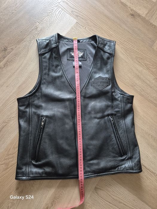 Harley Davidson oryginal  Skull Skórzana Kamizelka roz.M