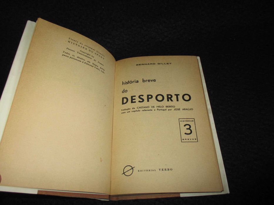 Livro História Breve do Desporto Bernard Gillet