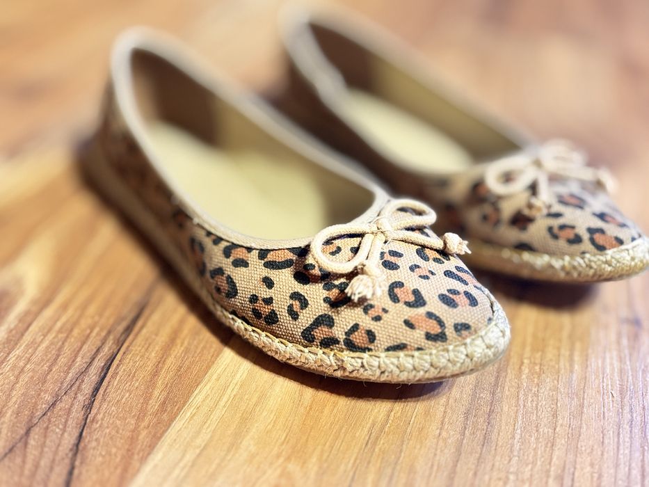 Baleriny  w panterke,panterka.espadryle