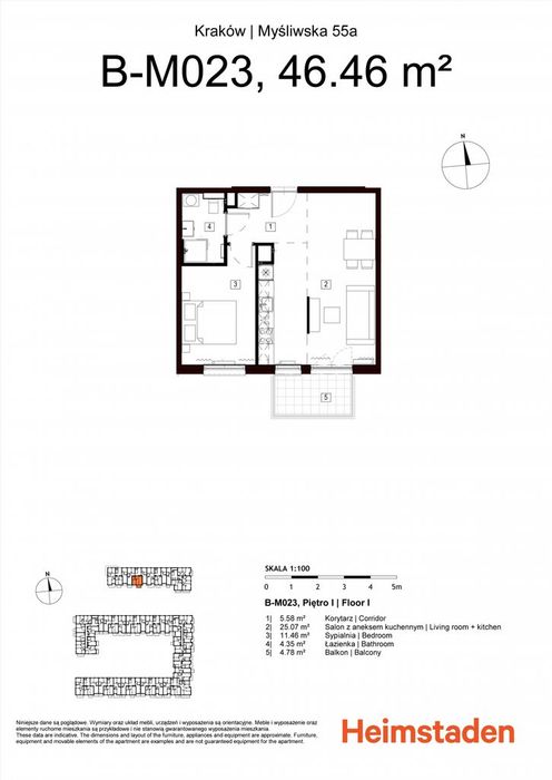 2-pok | 46 m2 | Balkon | 1 piętro | Bez prowizji | Już dostępne!