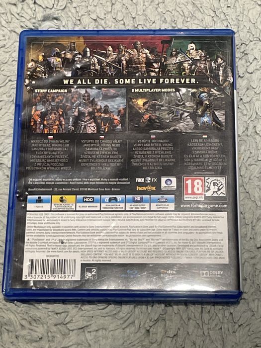 plyta gry for honor ma ps4