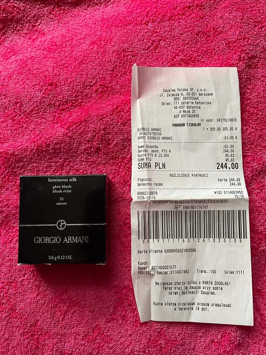 Róż Giorgio Armani Luminous Silk Glow Blush odcień nr 51 Amore