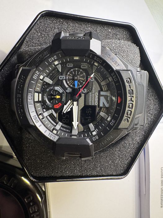 Zegarek męski CASIO G-Shock GA-1100-1A1ER Gravitymaster IDEALNY