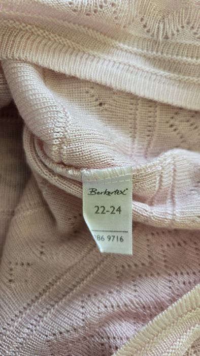 Sweter pudrowy róż 50 / 52 Berkertex  krótki rękaw