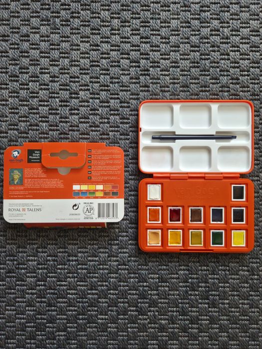 Zestaw farb akwarelowych w półkostkach Royal  Talens seria Van Gogh