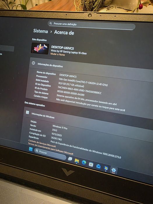 HP Victus RTX 4060 i7 13th 32GB 1TB. Troca/retoma. Fatura, garantia