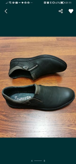 Skórzane Buty Męskie Wsuwane Lekkie Wygodne