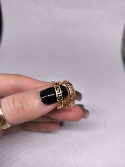 Серьги золотые в стиле Versace (3.25г)