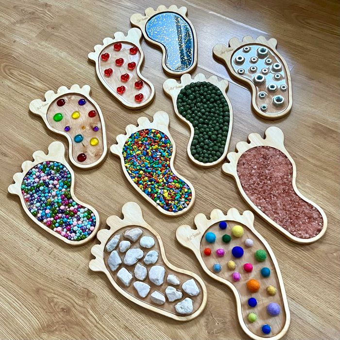 Stopy sensoryczne ścieżka sensoryczna zestaw Montessori 30 cm