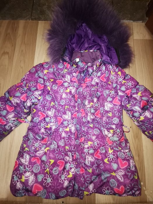 Зимняя куртка для девочки, 116-122 см