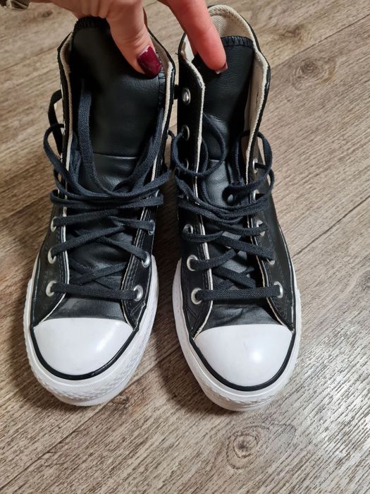 Кеди Converse високі шкіряні