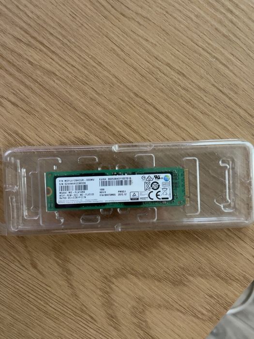 2*Nowy dysk SSD Samsung PM951 NVMe M.2 128 GB – leżak magazynowy