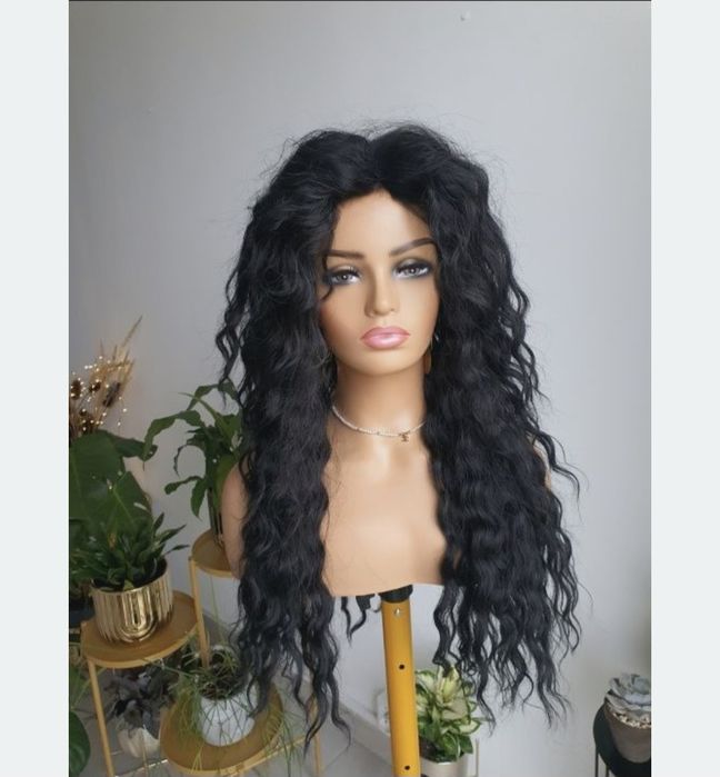 Peruka afroloki kolor czarny Shakira fale