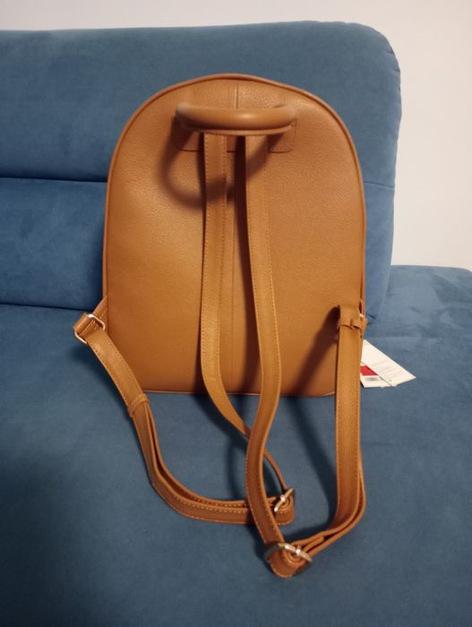 Nowy skórzany plecak Lasocki camel