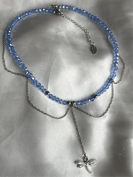 Naszyjnik handmade z łańcuszkami