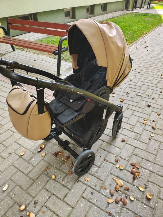 Wózek Milu Kids Atteso Sono 2w1 – brązowa eko-skóra