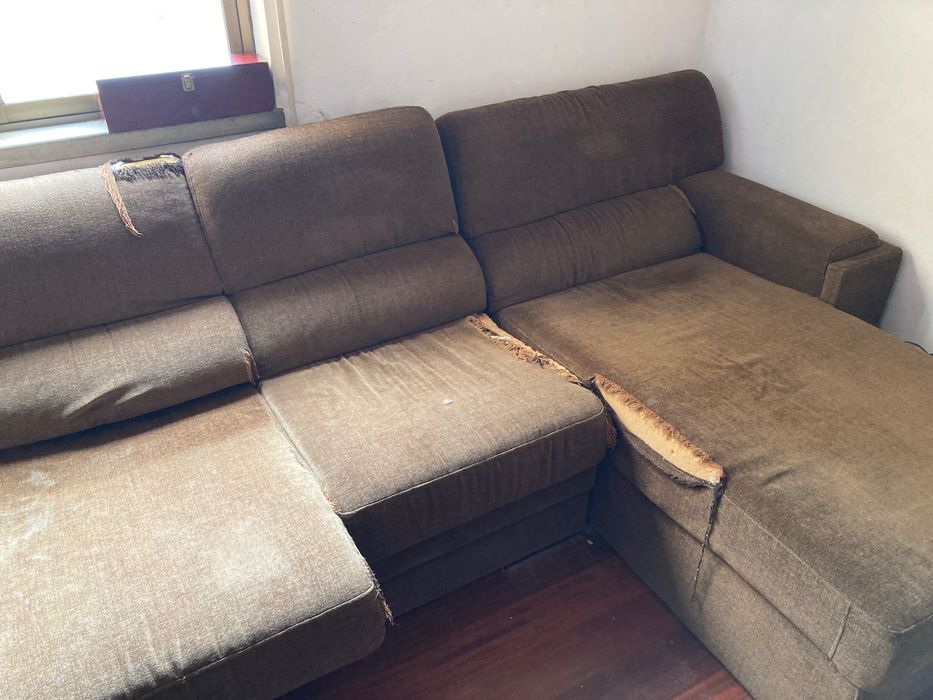 Sofá 4 lugares com chaise long