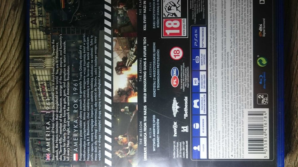 Gra Wolfenstein II 2 The New Colossus PS4 Playstation 4 polska wersja