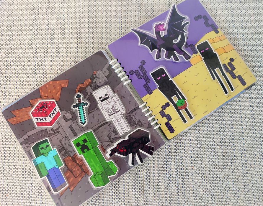 Майнкрафт альбом на липучках. Minecraft