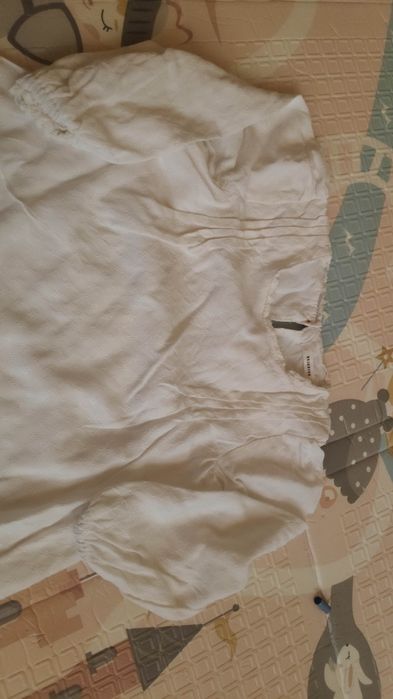 Reserved 80 komplet do chrztu złamana biel sukienka sweter