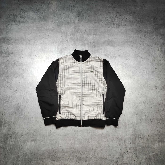 MĘSKA PREMIUM Bluza Kurtka Wiatrówka Kratka Lacoste France Suwak Logo