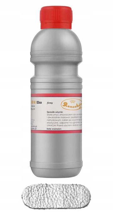 RENOSKÓR farba lakier do skóry Srebrny 180ml