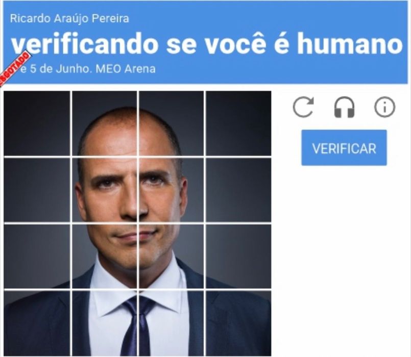 2 Bilhetes Lisboa | Ricardo Araújo Pereira | Verificando se você é humano