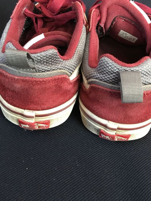 Vans, 36, 23 cm, bordowe, szare, trampki,