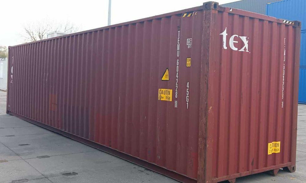 Kontener Morski 40 HC 12 Metrowy Szczelny Transport Rozładunek