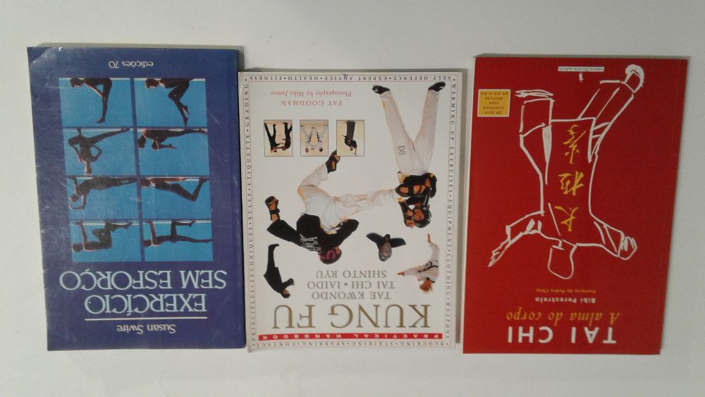 Livros sobre atividade física, Kung Fu e tai Chi