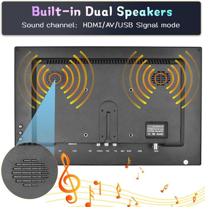 CAMECHO 13,3-calowy przenośny monitor Full HD 1920 * 1080