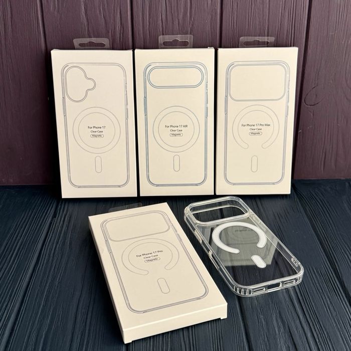 Всі моделі! Чохол Clear Case with MagSafe для iPhone 17 17 pro 17 pro max та інші / Прозорий чохол з Магсейф на Айфон / Чехол для телефона iPhone