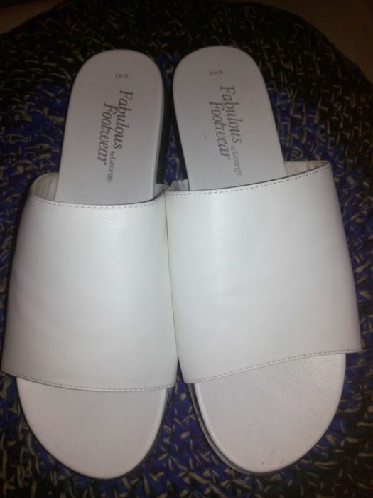 Белые тапки George р42 27см