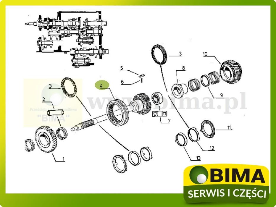 Przesuwka mufa rewersu synchronizatora Renault oryginał 110-14,120-54