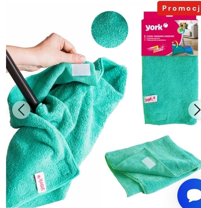 Ścierka podłogowa YORK z mikrofibry POWER COLLECT 1 szt. zielona