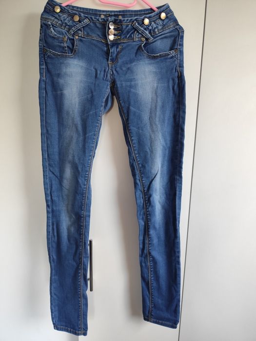 Skinny spodnie jeansowe damskie M