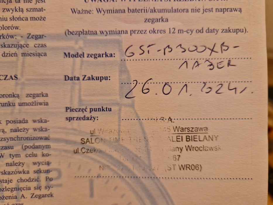 Casio G-Shock GST-B300XB-1A3ER  oryginalny