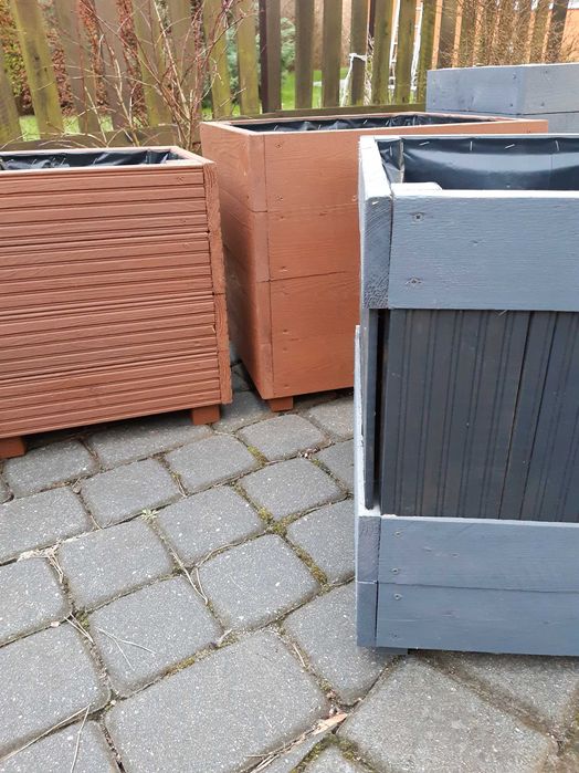 doniczki ogrodowe donice drewniane