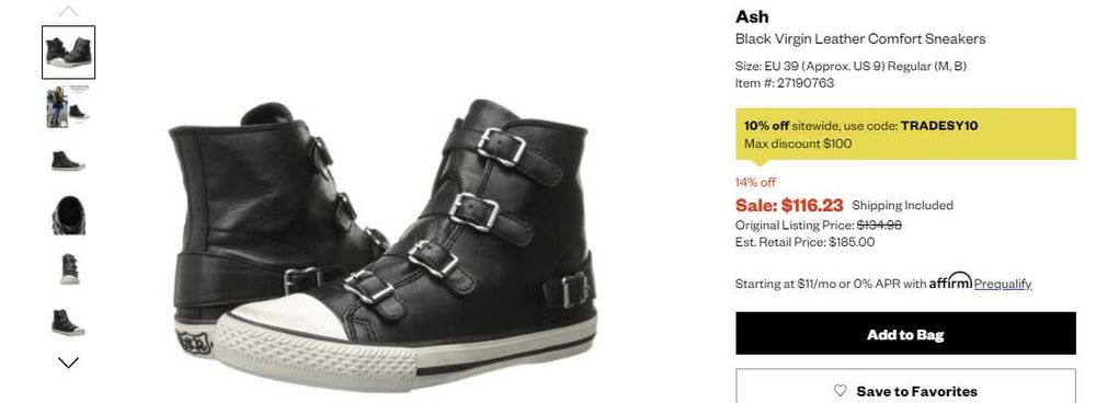 Trampki wysokie ASH 38 moro nowe