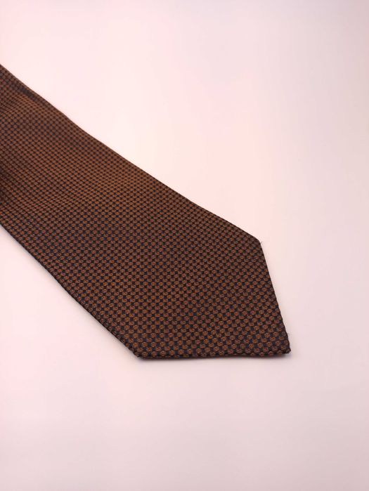 Matteo Gi jedwabny krawat brązowy sap52