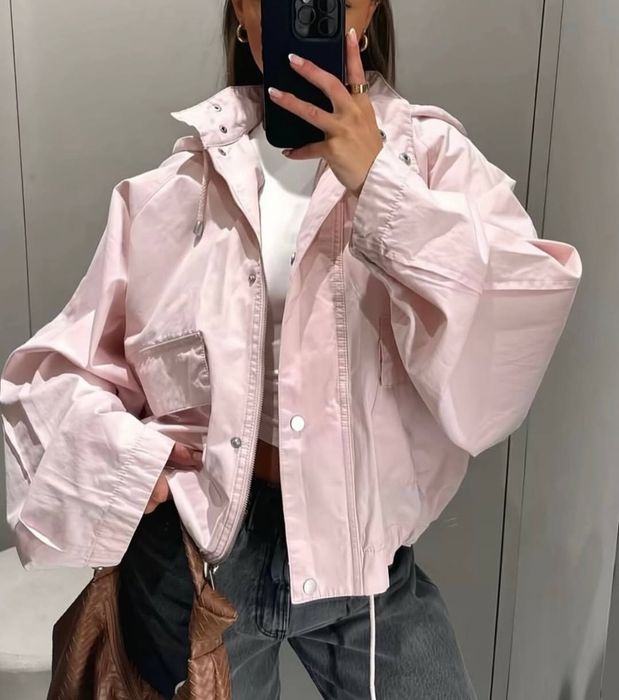 Вітровка Zara xs-s m-l рожева куртка: 2 590 грн. - Ветровки Киев