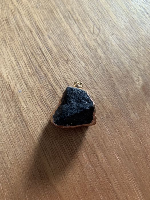 Naszyjnik handmade z czarnym turmalinem  .