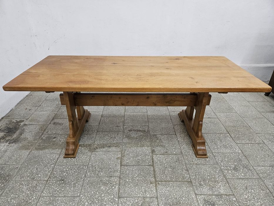 Rustykalny stół dębowy oraz 6 krzeseł /